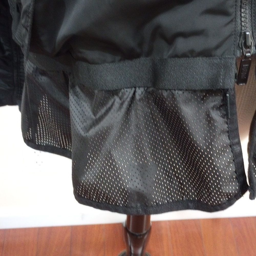 Puma Xtreme Frill Bomber Jacket Black Ruched Tie Sleeves Zip Off Frill Hem XL - Picture 9 of 15